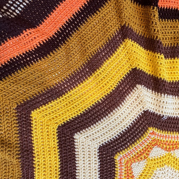 granny afghan | vintage handmade crochet throw blanket retro unique Roseanne MCM - Picture 10 of 11